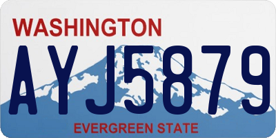WA license plate AYJ5879
