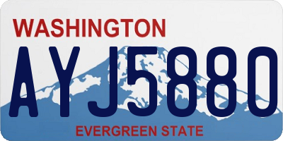 WA license plate AYJ5880