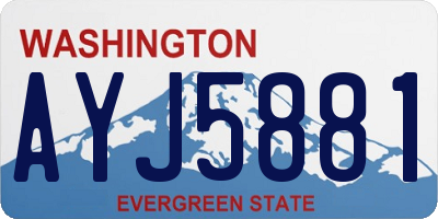 WA license plate AYJ5881