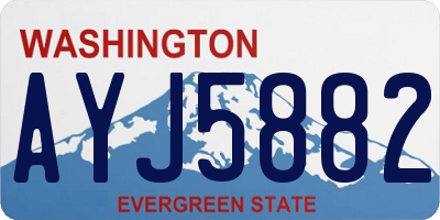 WA license plate AYJ5882