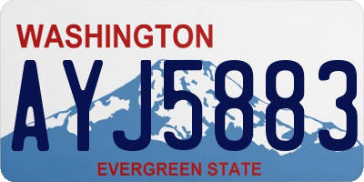 WA license plate AYJ5883