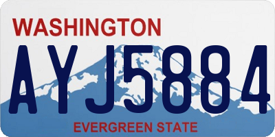 WA license plate AYJ5884