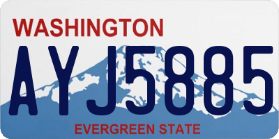 WA license plate AYJ5885