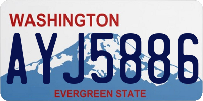 WA license plate AYJ5886