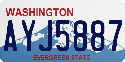 WA license plate AYJ5887