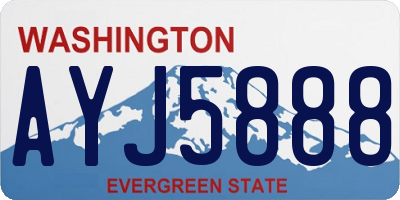 WA license plate AYJ5888