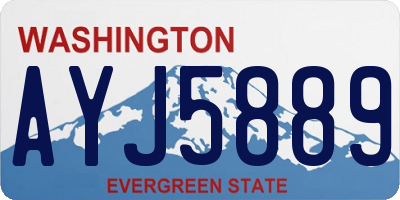 WA license plate AYJ5889