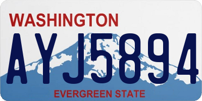 WA license plate AYJ5894