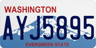 WA license plate AYJ5895