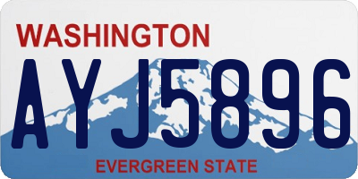 WA license plate AYJ5896