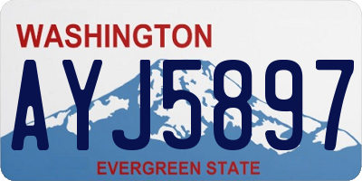 WA license plate AYJ5897