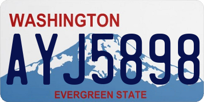 WA license plate AYJ5898