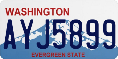 WA license plate AYJ5899