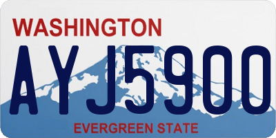 WA license plate AYJ5900