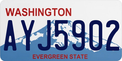 WA license plate AYJ5902