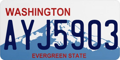 WA license plate AYJ5903