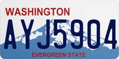 WA license plate AYJ5904