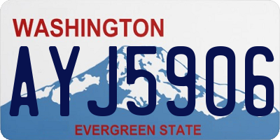 WA license plate AYJ5906