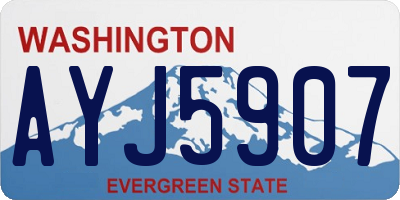 WA license plate AYJ5907