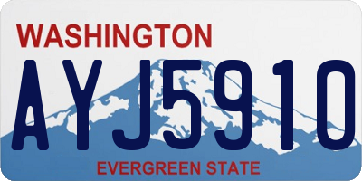 WA license plate AYJ5910