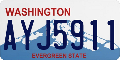 WA license plate AYJ5911