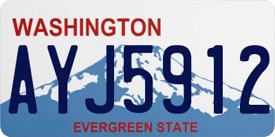 WA license plate AYJ5912