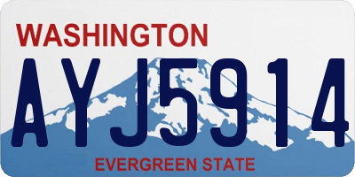 WA license plate AYJ5914