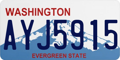 WA license plate AYJ5915