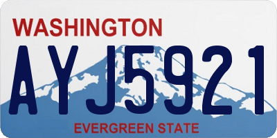 WA license plate AYJ5921