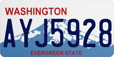 WA license plate AYJ5928