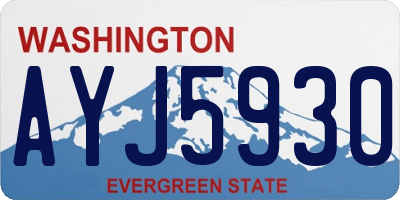 WA license plate AYJ5930