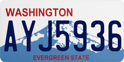 WA license plate AYJ5936