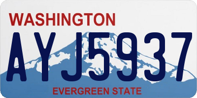 WA license plate AYJ5937