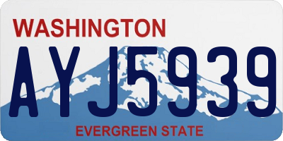 WA license plate AYJ5939