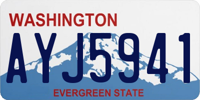 WA license plate AYJ5941