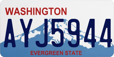 WA license plate AYJ5944