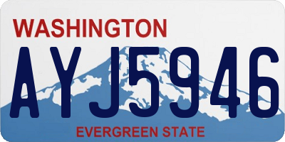 WA license plate AYJ5946