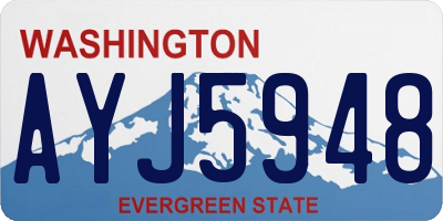 WA license plate AYJ5948