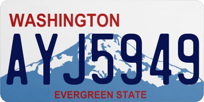 WA license plate AYJ5949