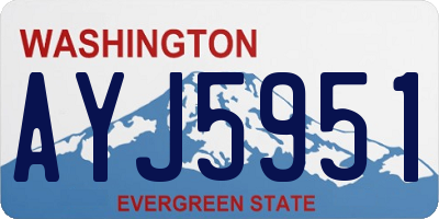 WA license plate AYJ5951
