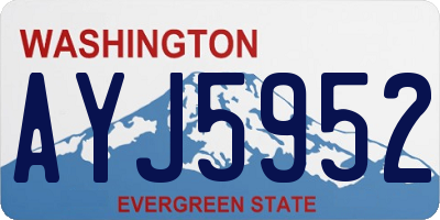 WA license plate AYJ5952