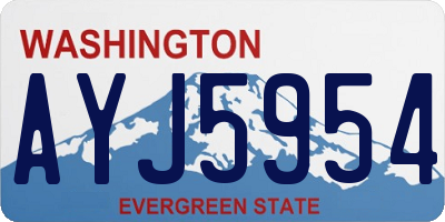 WA license plate AYJ5954