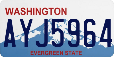WA license plate AYJ5964