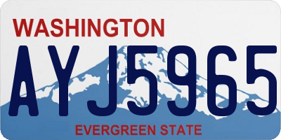 WA license plate AYJ5965