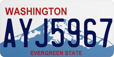 WA license plate AYJ5967