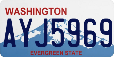 WA license plate AYJ5969