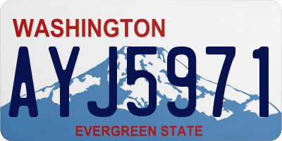 WA license plate AYJ5971