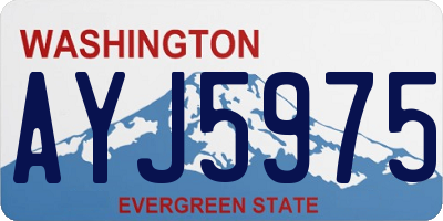 WA license plate AYJ5975