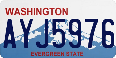 WA license plate AYJ5976