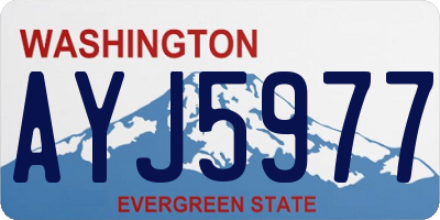 WA license plate AYJ5977